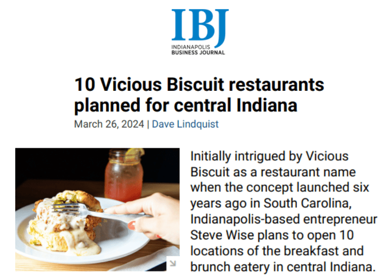 10 Vicious Biscuit restaurants planned for central Indiana